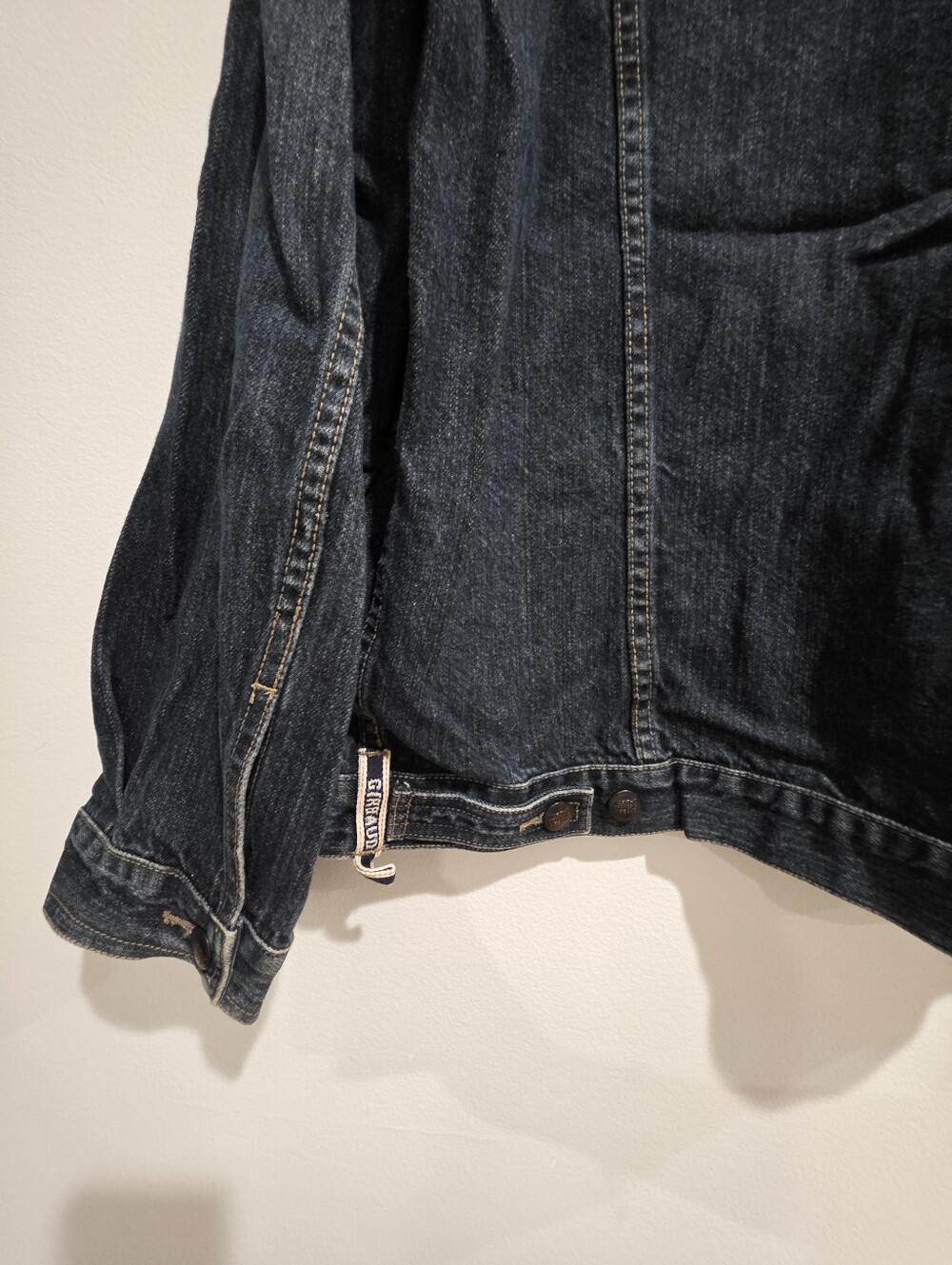 Vintage Marithé François Girbaud Dark Wash Denim Zip Jacket Men's XXXL 3XL 90s - Picture 10 of 12